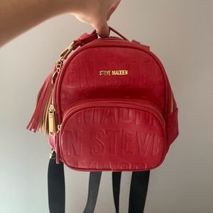 Red Steve madden backpack